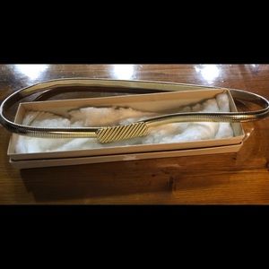 Vintage 24” Goldtone Stretch Metal Belt